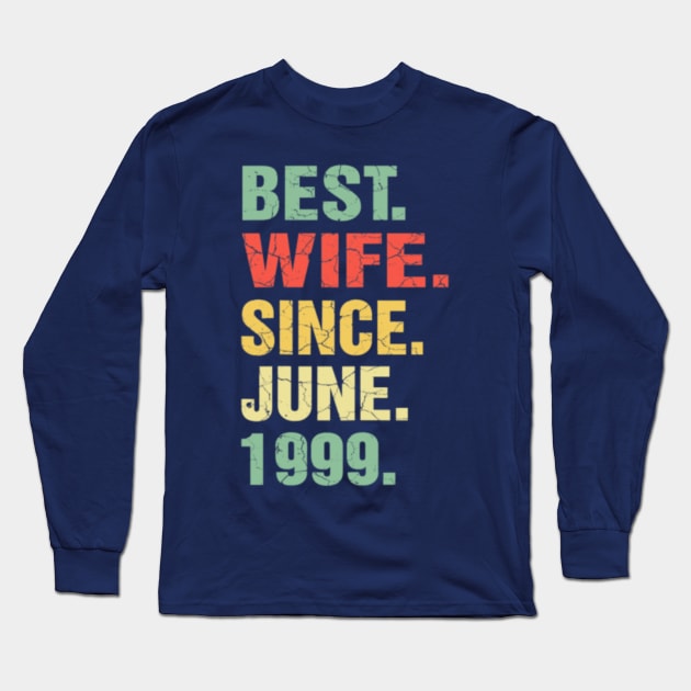 20th Wedding Anniversary Gifts Best Wife Since Jun Long Sleeve T-Shirt by daresvenomous